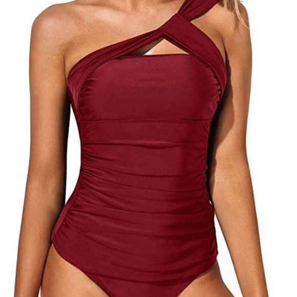 XXL Size Womens Red Tankini Swimsuit Set Pretty, new 2 Piece - Picture 1 of 3